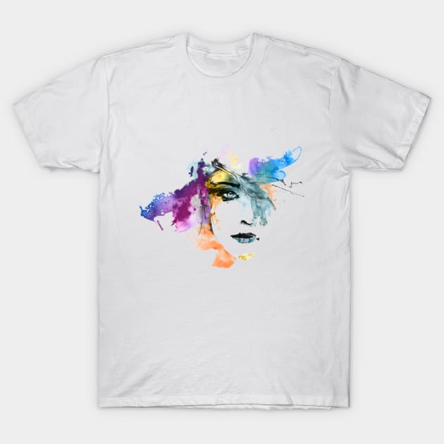 colourful women face T-Shirt by LEMEX